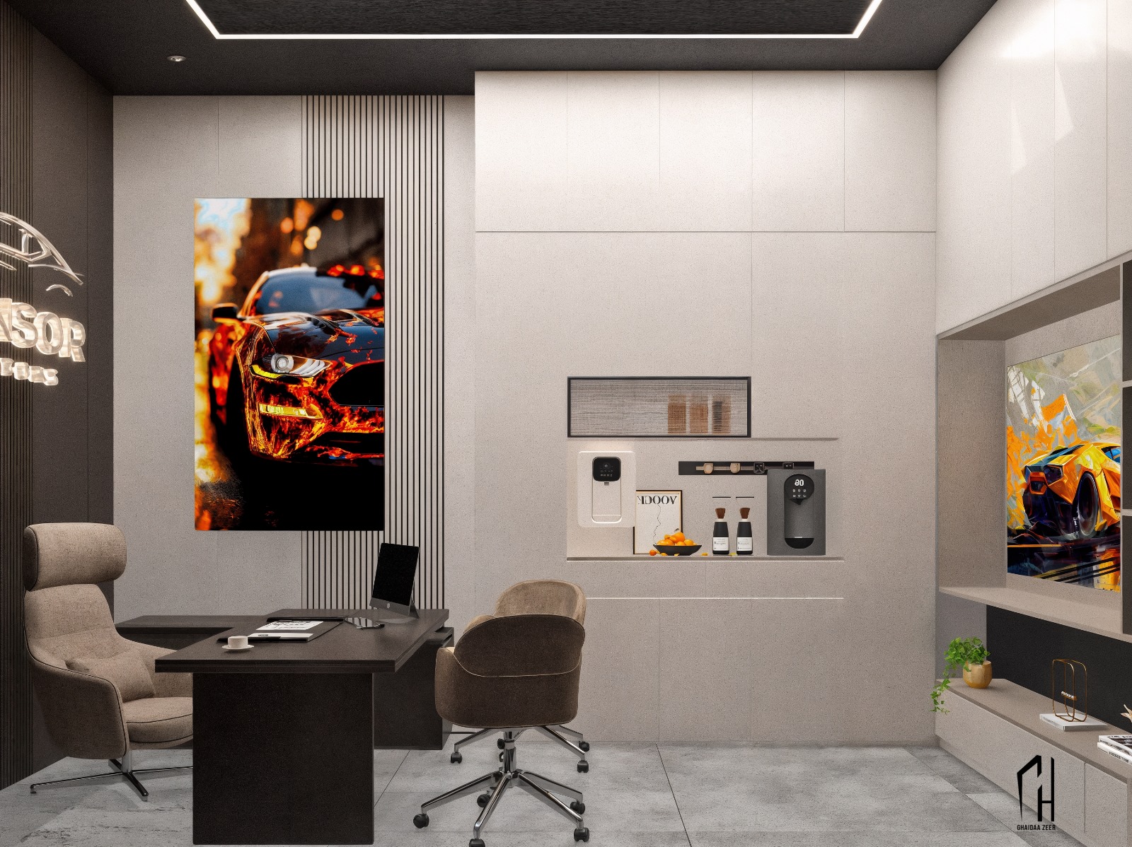 美国豪华汽车定制店室内设计-18