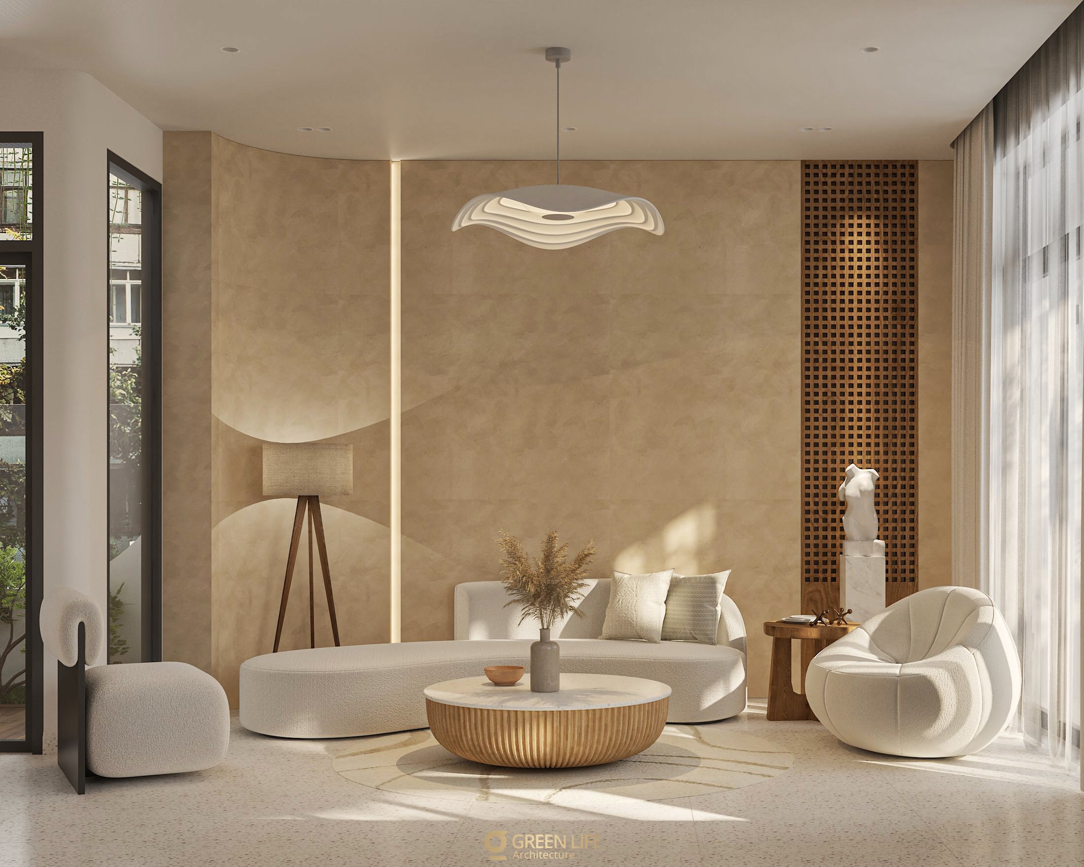 Curve House Modern Townhouse with a Soft Curved Facade-1