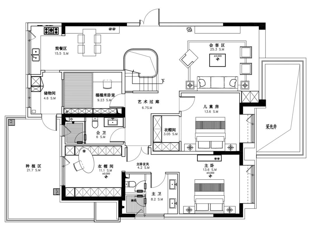 鱼跃·光影交错的现代都市寓所-45