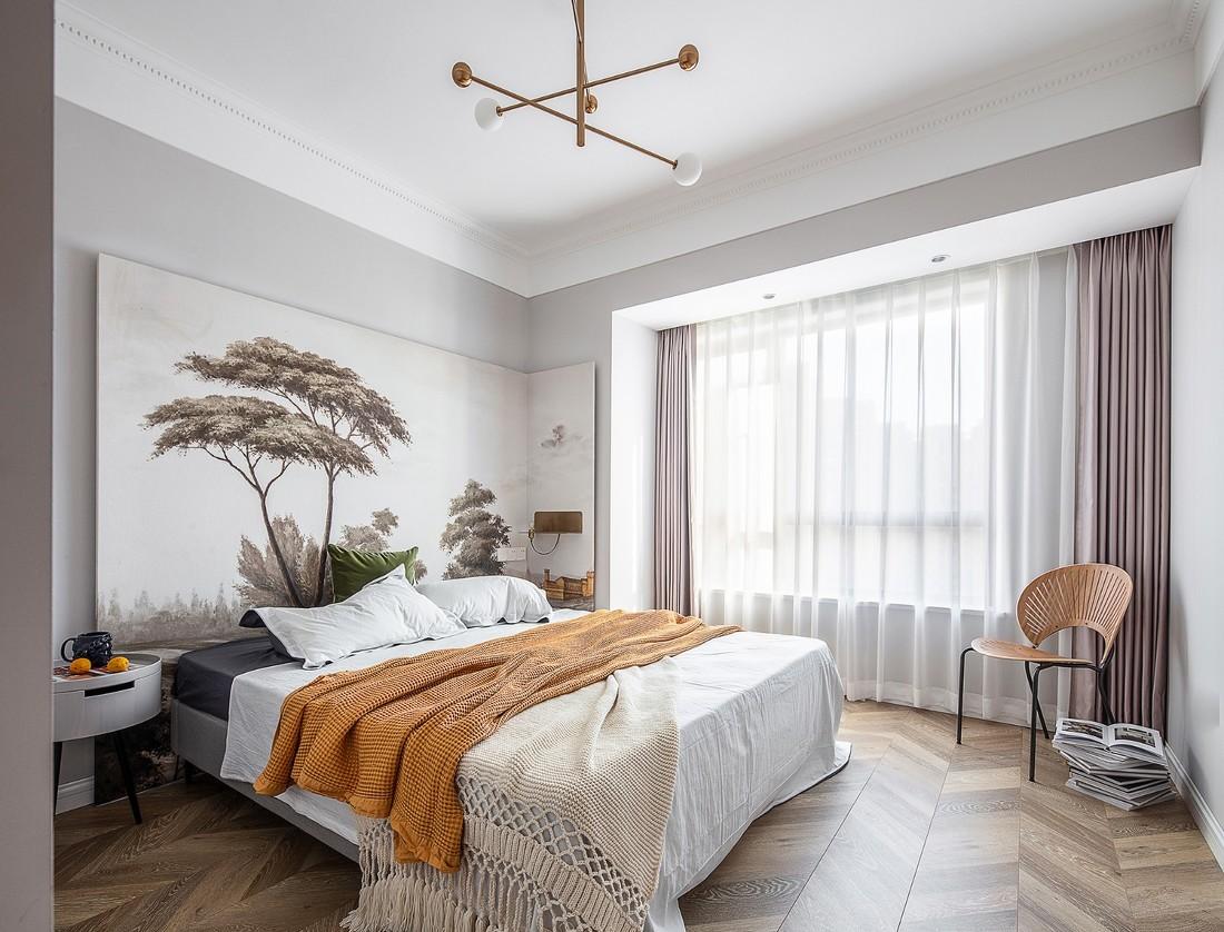 深白设计丨平层北欧风,一半骄阳一半幽蓝的冰雪季柔软时光-24