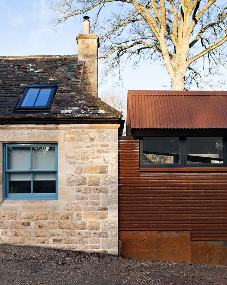 带生锈铁制塔楼的传统乡村别墅扩建丨英国格洛斯特丨Chris Dyson Architects-14