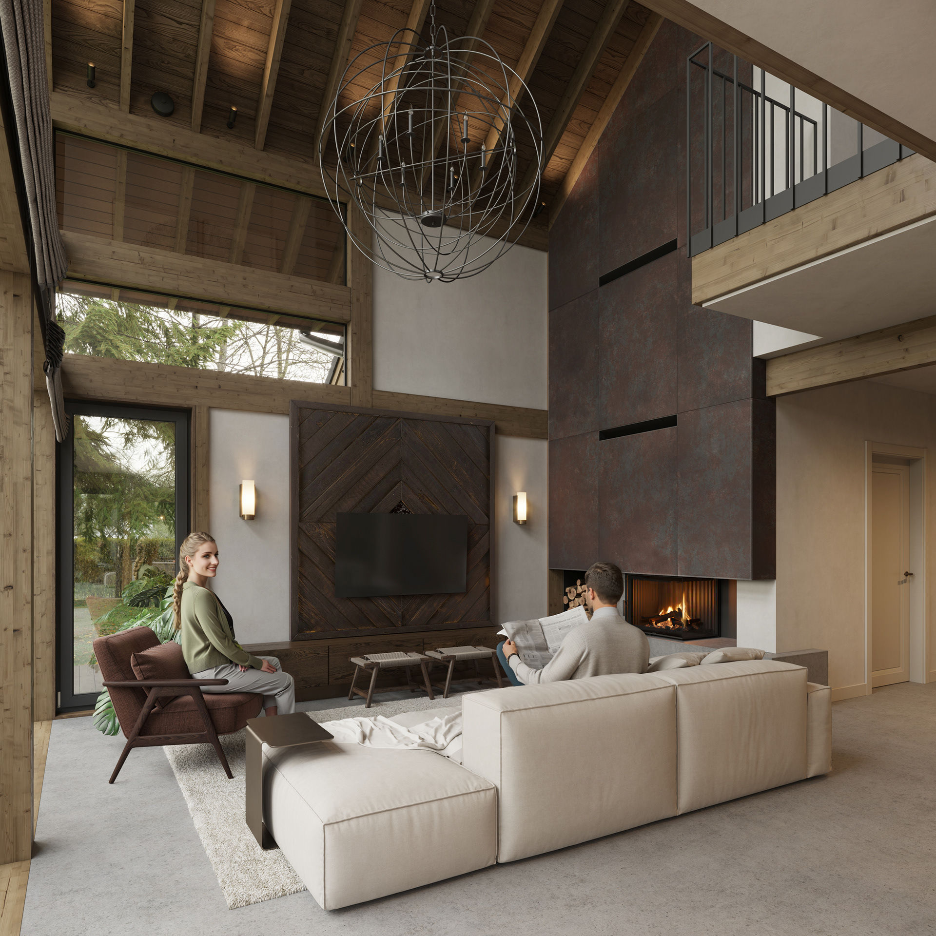 白俄罗斯半木结构房屋室内设计-2