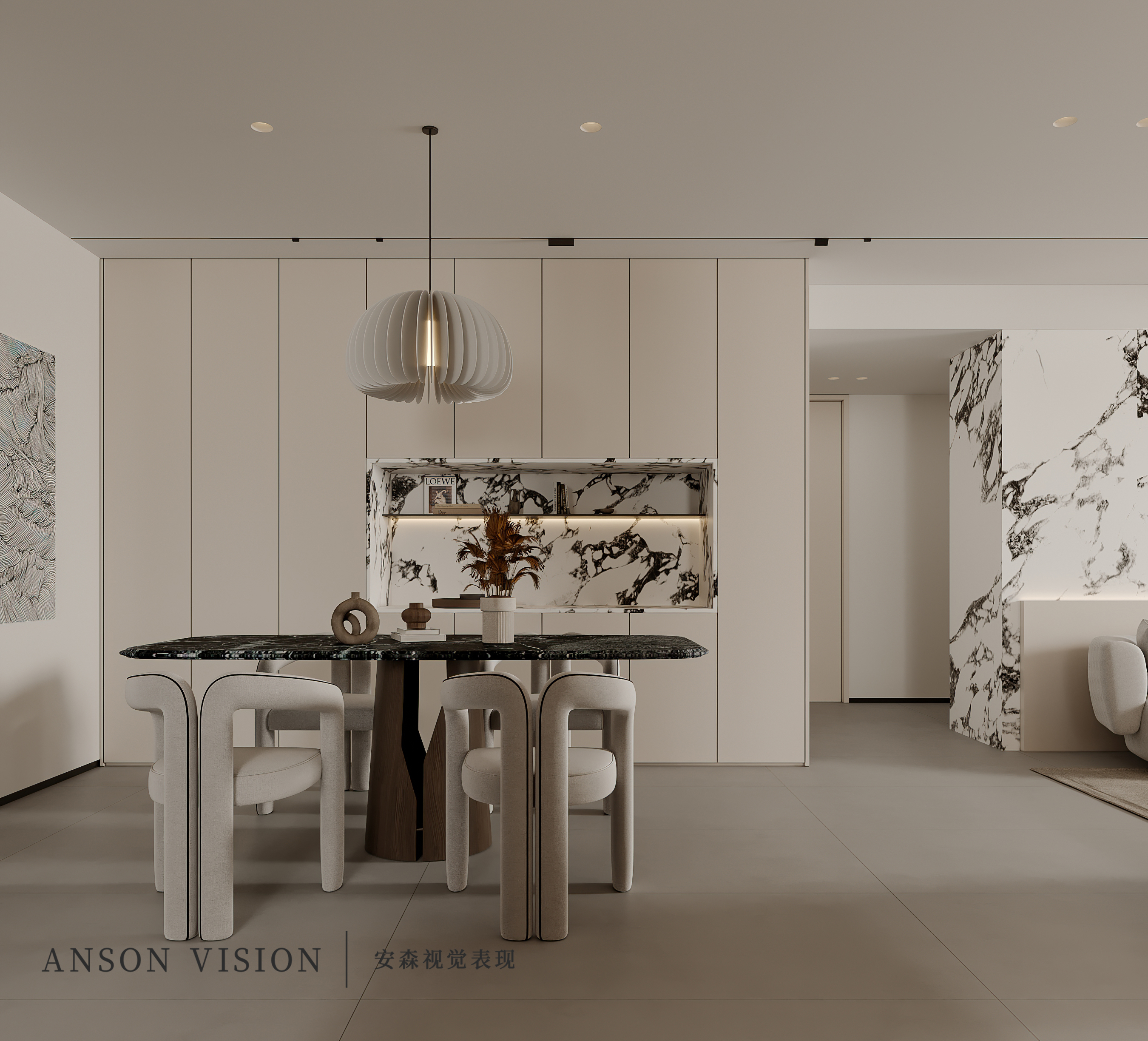 璞 现代奶油温柔风家装表现丨Ansonvision·蒙头睡-3