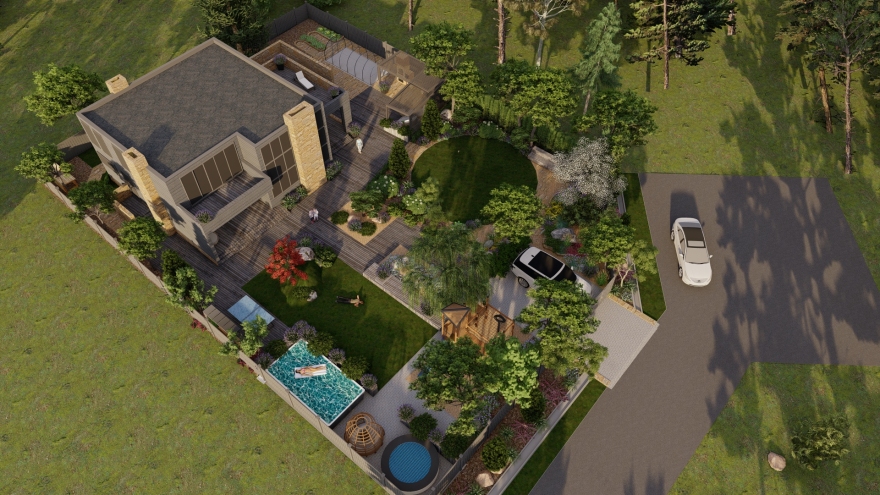 私人花园“现代 丘岗”设计项目丨俄罗斯圣彼得堡-0