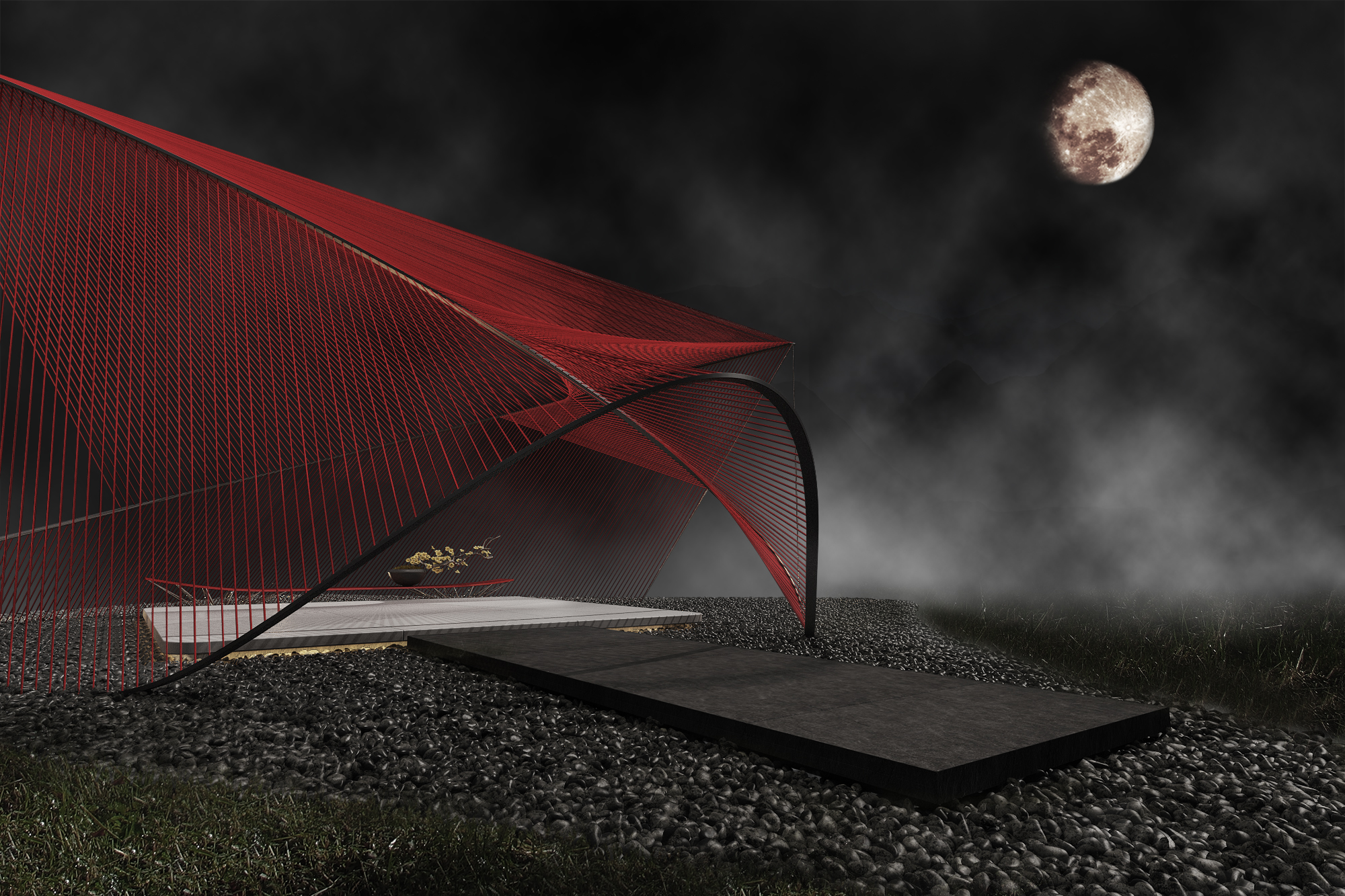 创新茶室 · 红纤维诠释传统日式茶文化-22