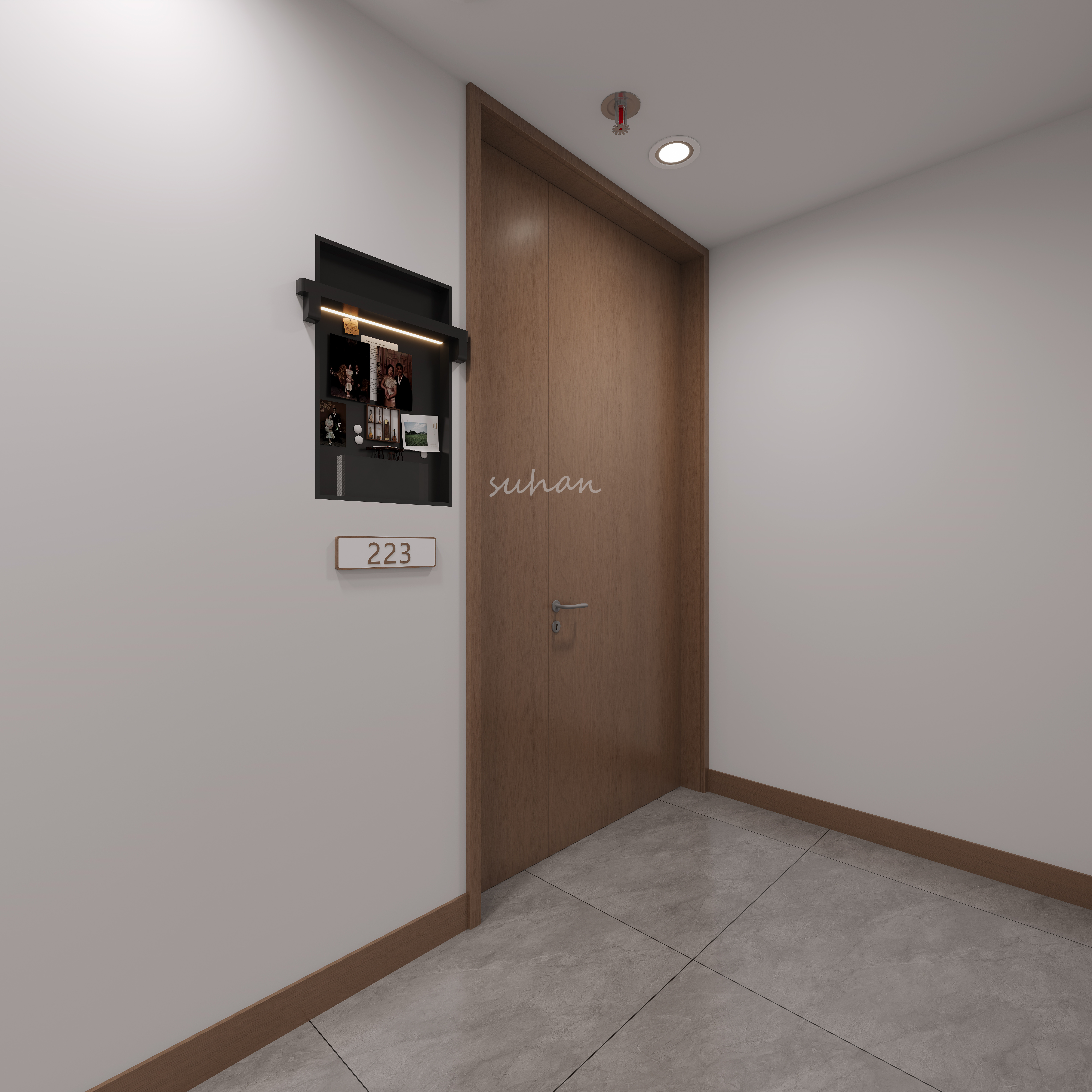 子女探望时三代人拼贴老照片的温馨场景-3