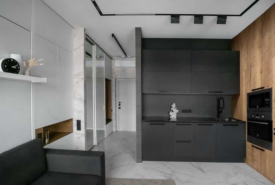 Маленькие Квартиры студии до 30 м2 (7 проектов) - Фото и планировка-201