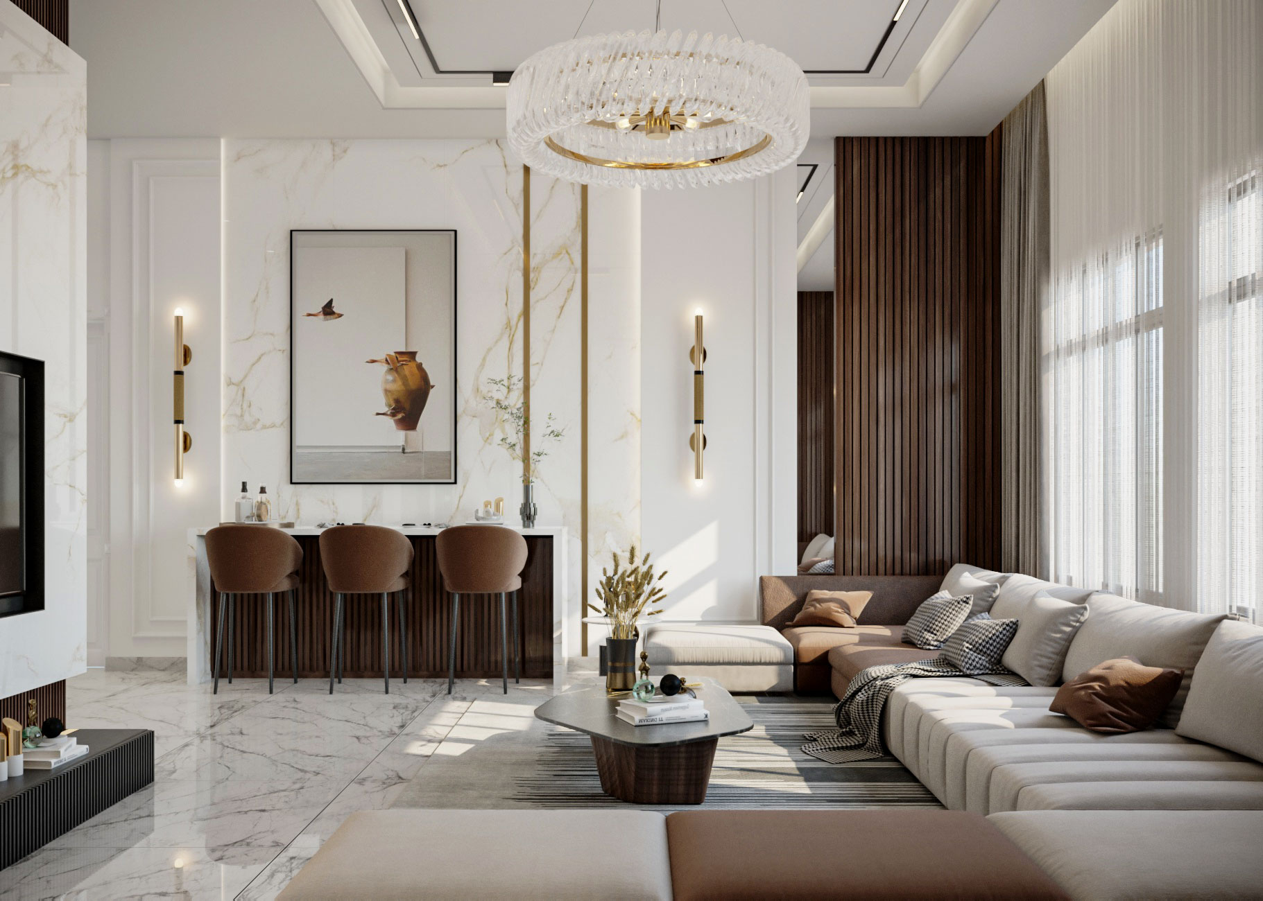 生活设计新古典风格丨Ghanem 设计工作室-6