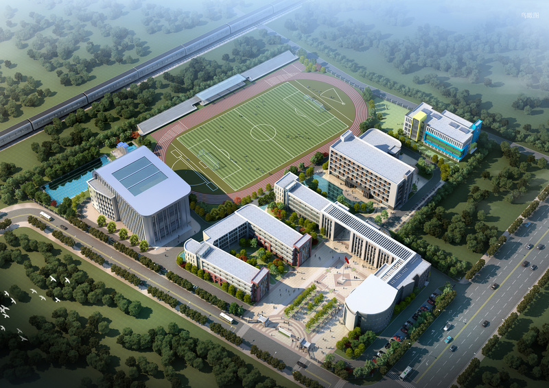 钦州市高新区实验学校设计 | 现代风格校园规划-29