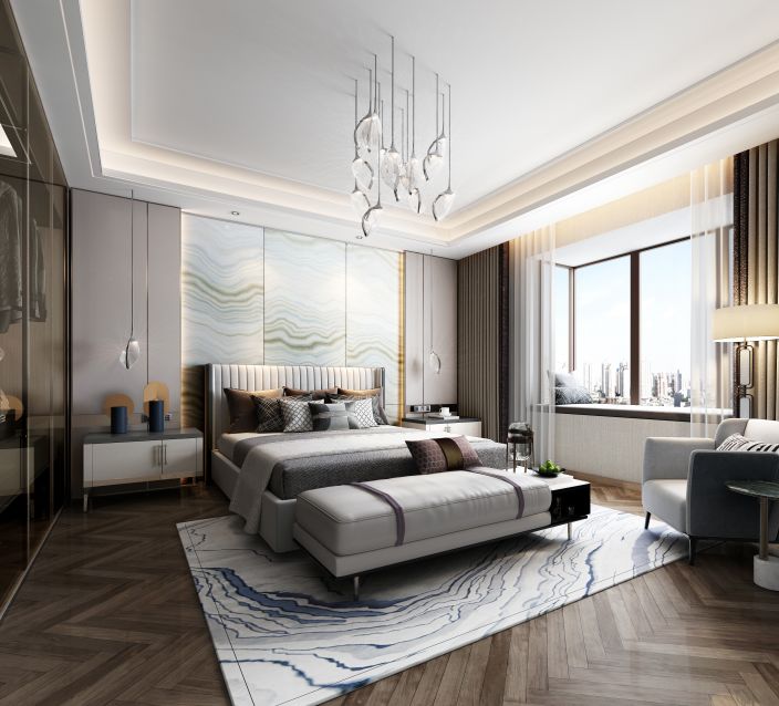 中峘国际设计私宅分享 | 咖色金属演绎睿尚空间-6