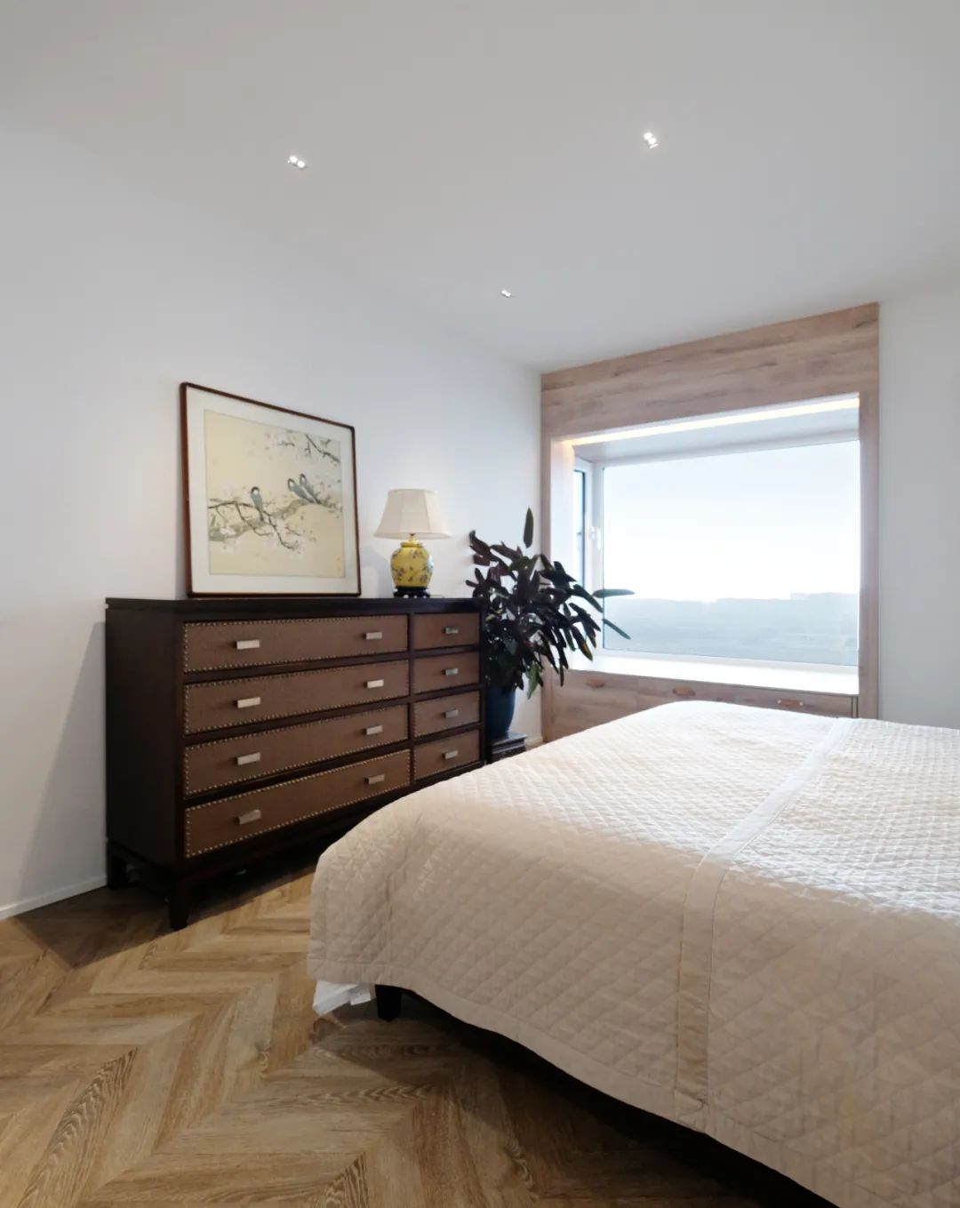 有爱之家 | 鱼骨拼地板++ 弧形外墙，100㎡住一狗二猫三人-49