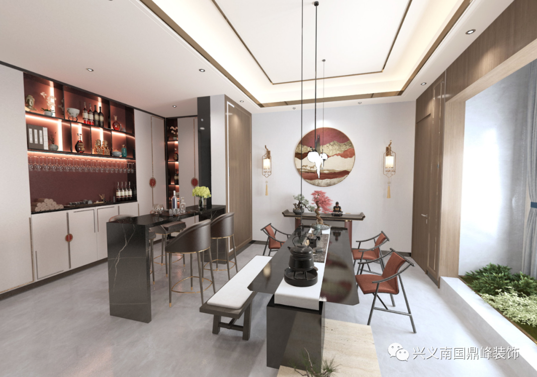 南国鼎峰四季花城新中式住宅设计丨鼎墅设计|余礼彬-35