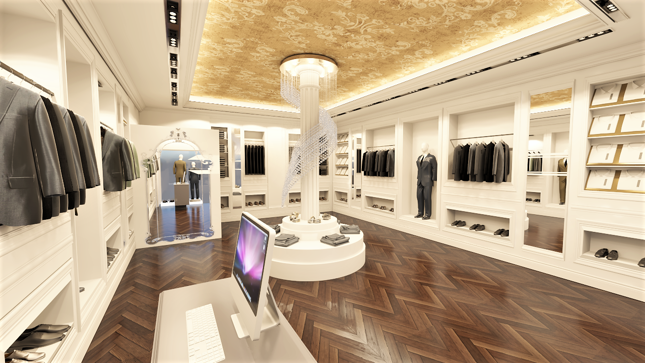 MEN'S CLOTHING STORE (INTERIOR DESIGN)-3
