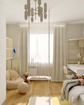 Pokój 6 latki, wersja: SYRENKI 13,47m2