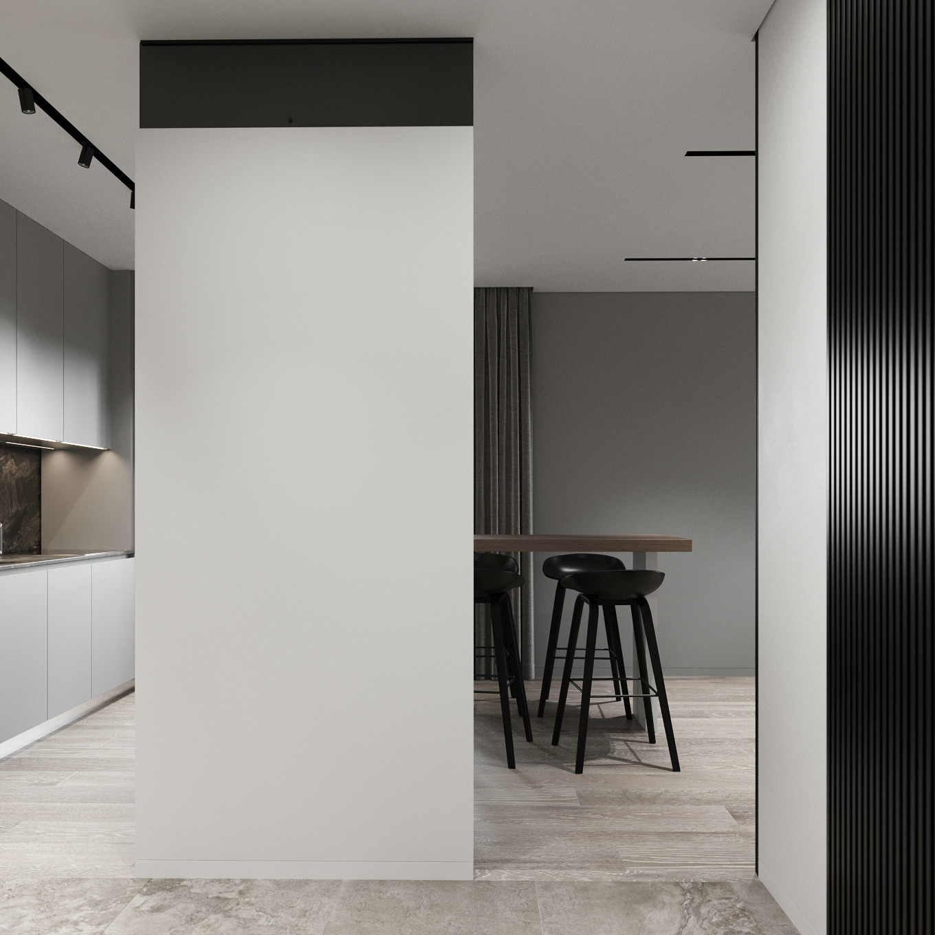 时尚灰调简约公寓，国外现代设计风-8