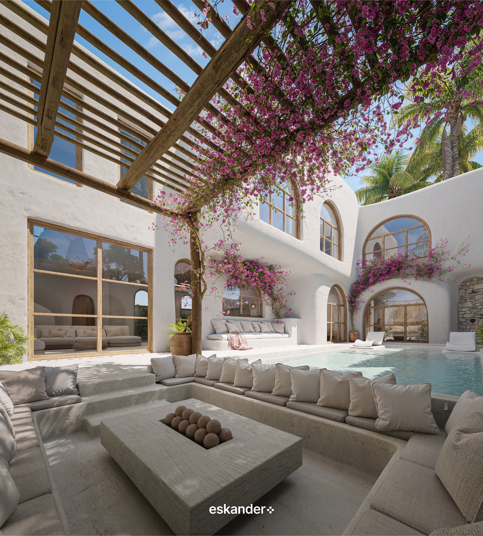 白色别墅丨印度尼西亚巴厘丨Eskander Plus Studio-13