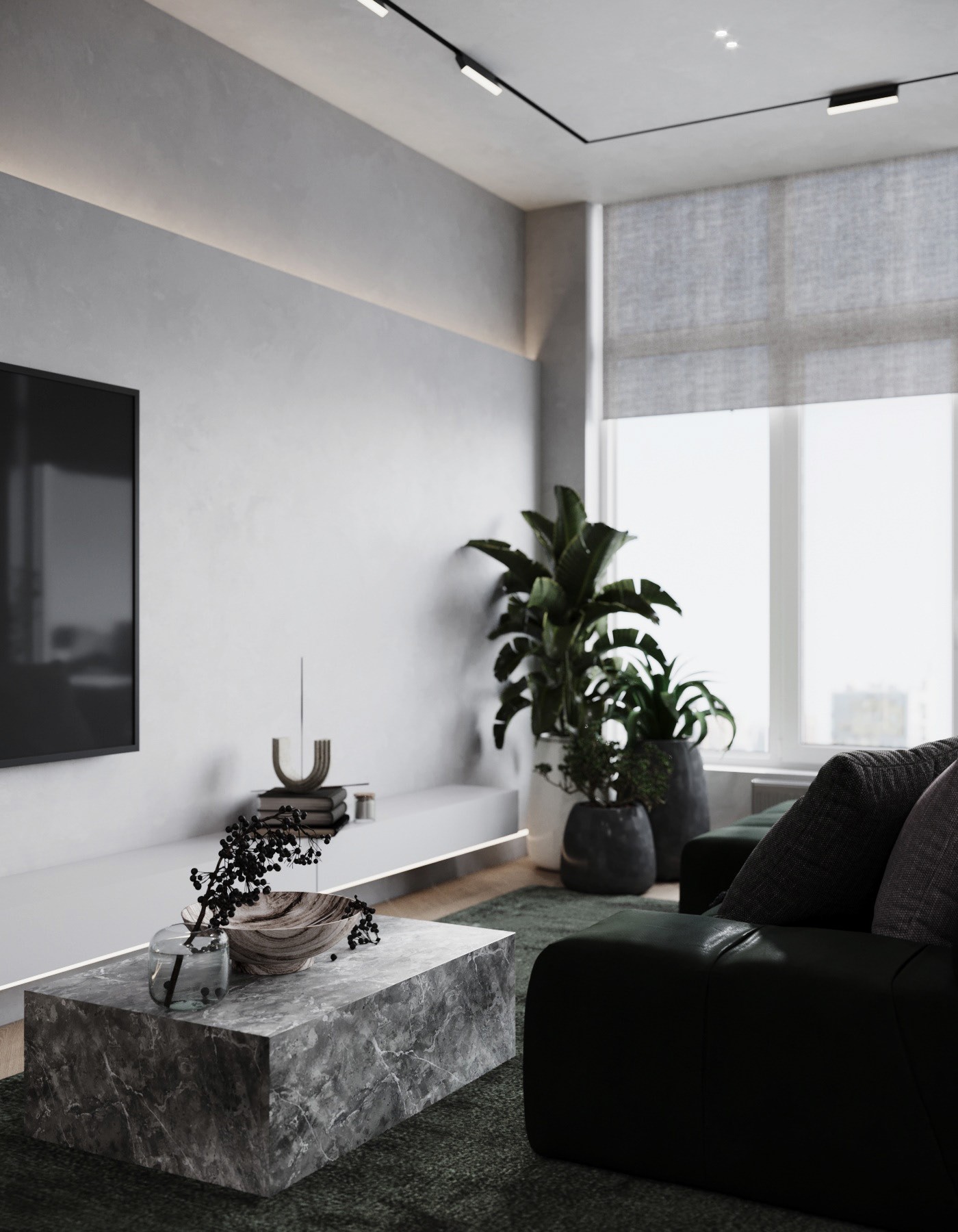 高级灰与绿色 温柔的冷色调 点亮春日-7