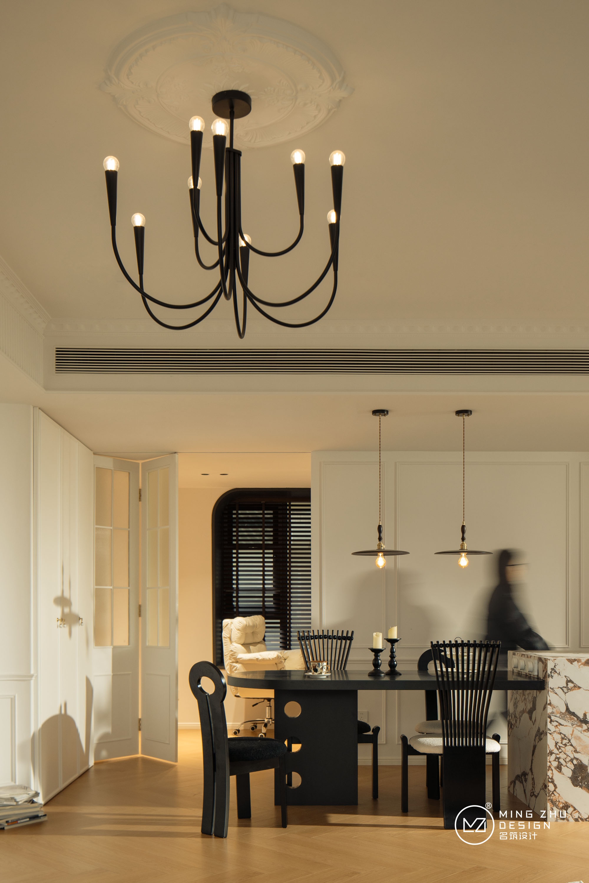 130㎡慵懒轻法式浪漫家丨中国自贡丨名筑设计-22