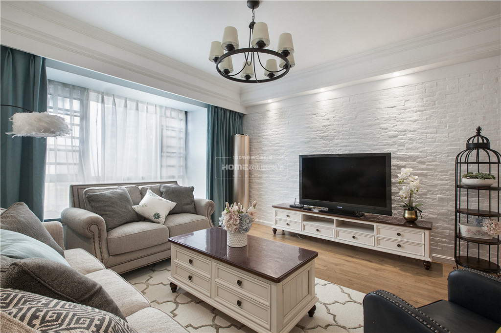 昆明红星紫郡现代美式家居设计-17