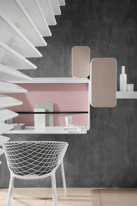 Okko hotel interior by Patrick Norguet with en suites behind louvred walls-4