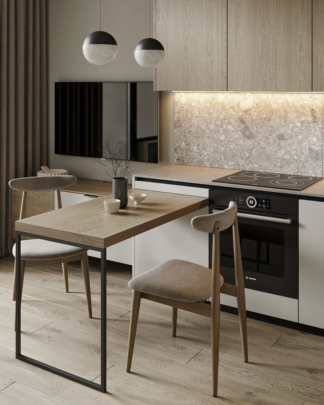 41㎡原木奶油色简美小宅丨Alexander Savinov-15