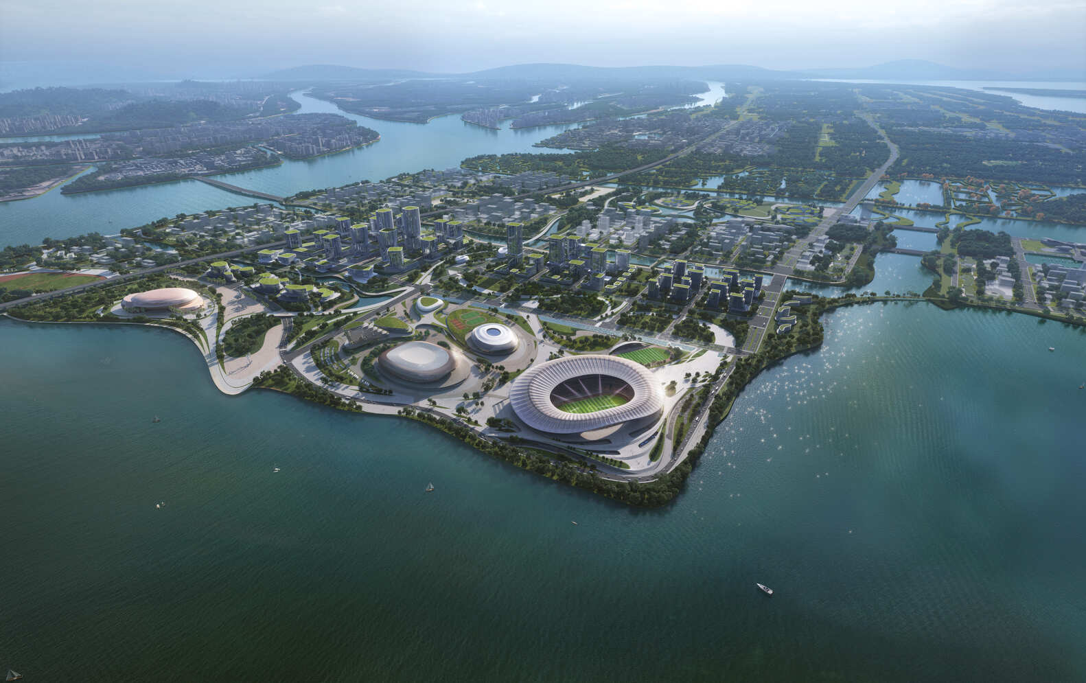 中国粤港澳大湾区大型体育中心建设丨中国广州丨扎哈·哈迪德建筑事务所,广东省建筑设计研究院-4