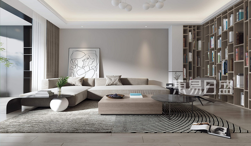 240㎡极简风装修设计，“场面引起极度舒适”-17