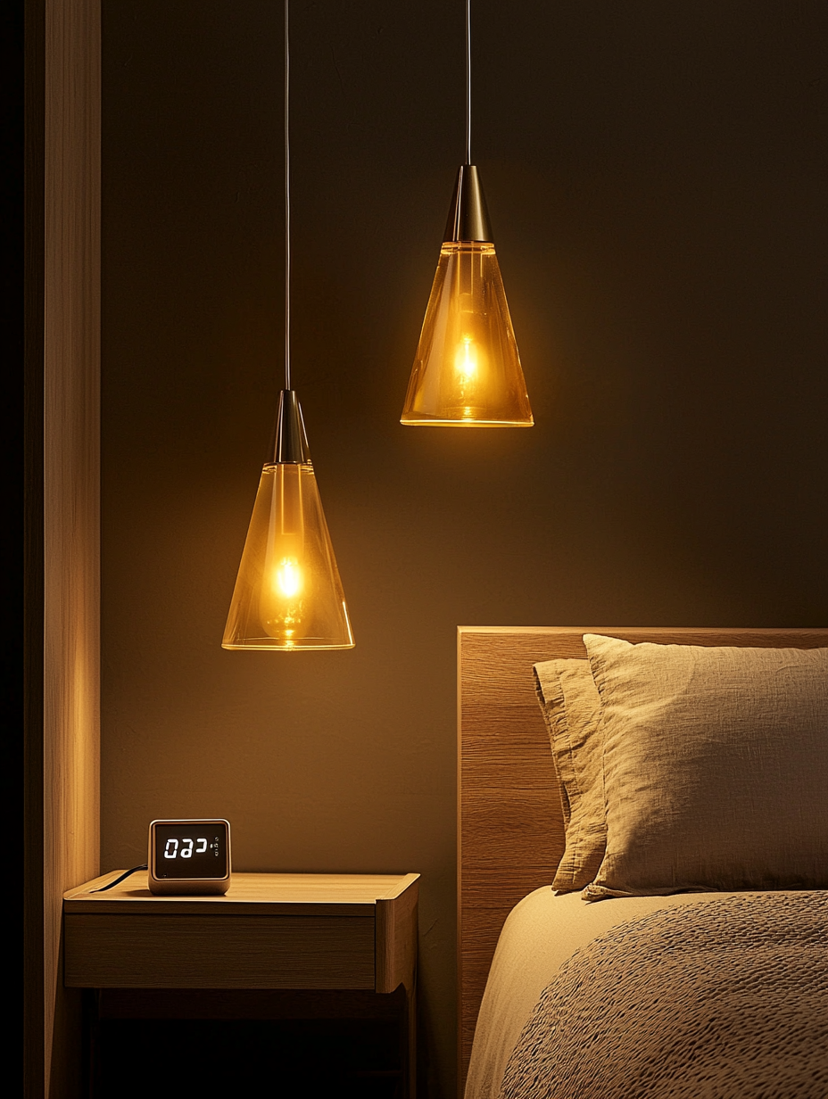 MJ生成实景  夜间氛围台灯场景-4