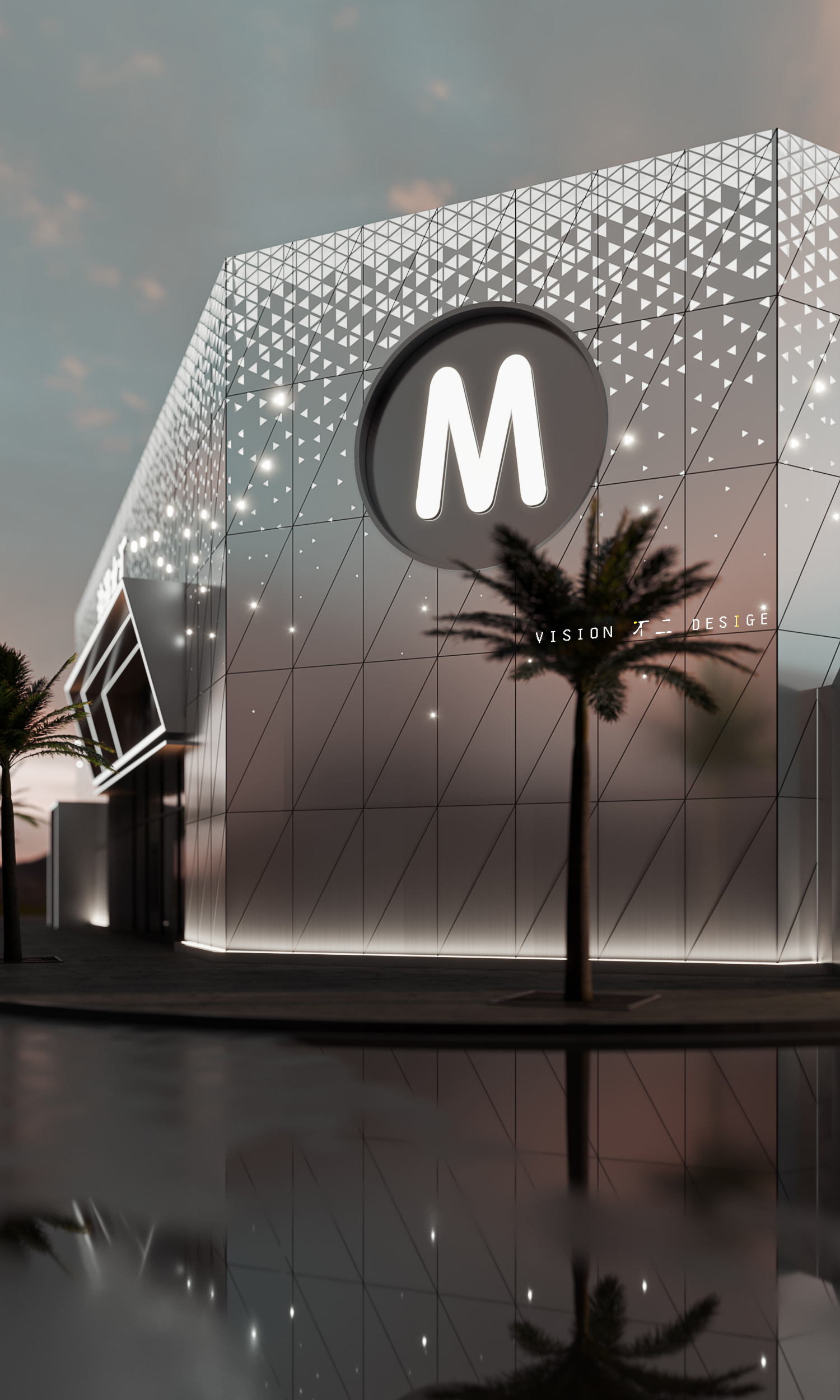 水汇门头  黄昏 夜晚 效果-2