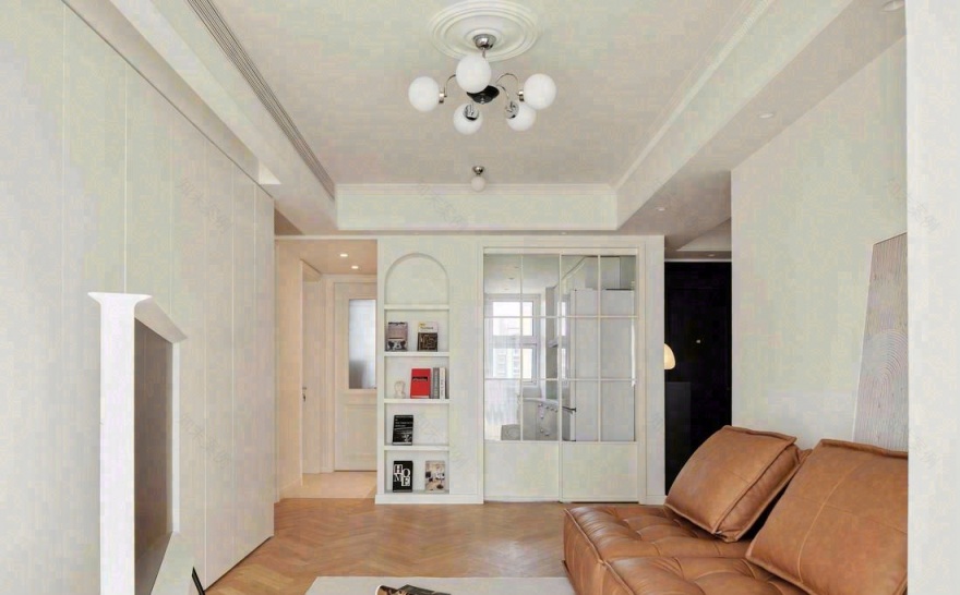 奶油轻法式平层设计-13