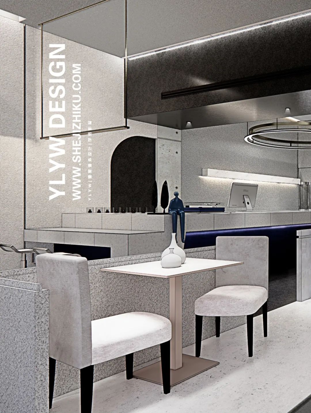 康定斯基灵感几何咖啡厅丨源里源外设计-19