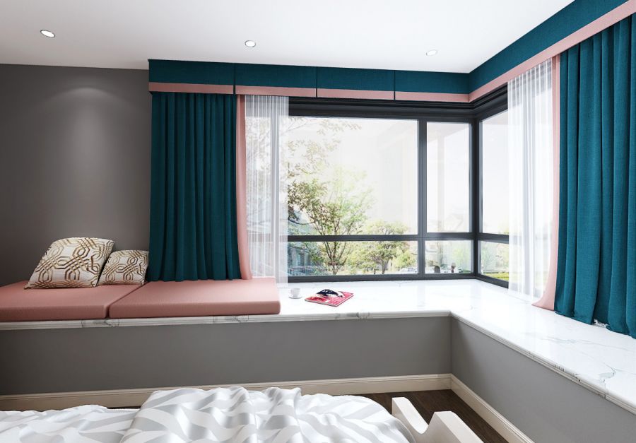 爱马仕橙&孔雀蓝撞出高级感,美式混搭打造优雅轻奢家居-78