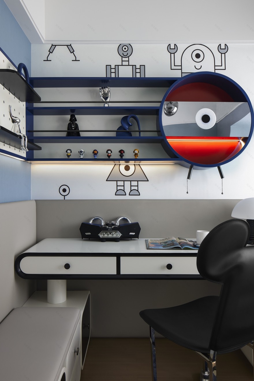 深物业·澜湖时代·莫兰迪蓝样板间丨中国深圳丨深圳市伊派室内设计有限公司-35