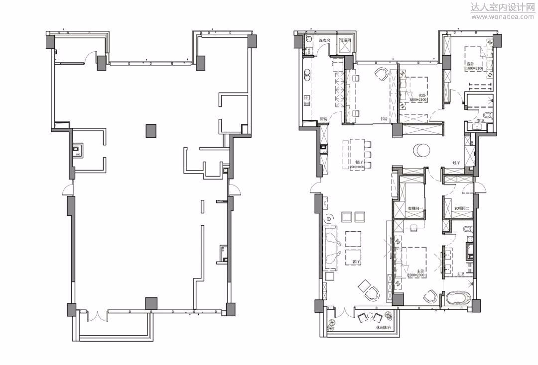 南京华年正当时 德基世贸 275㎡商住两用房室内设计-2