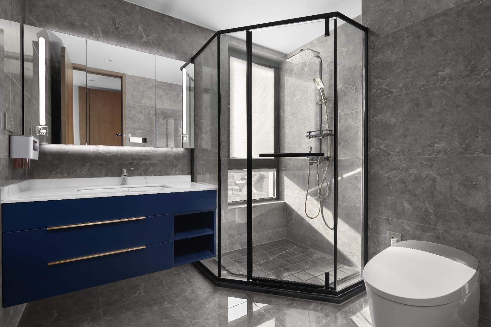 斑斓空间作品:优雅精致的灰调空间-16