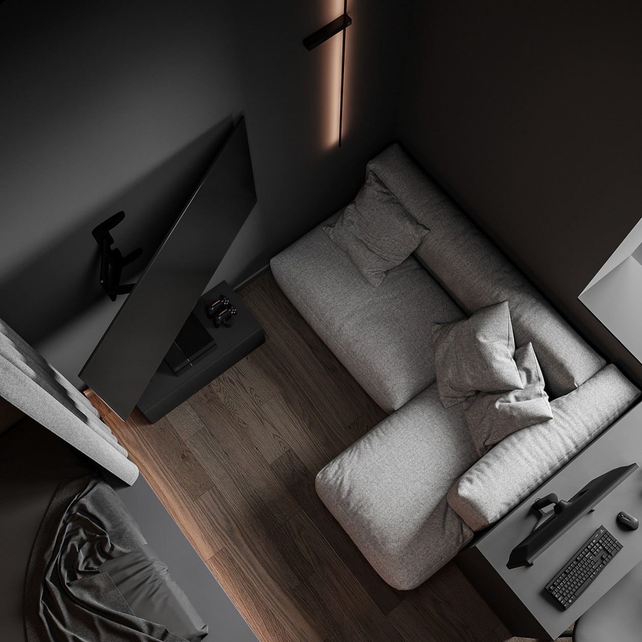 圣彼得堡高级黑色系公寓 质感超细腻-0