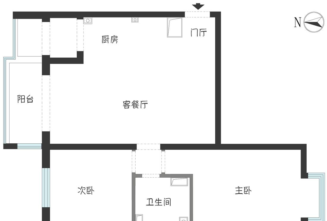 62㎡小家改造成卧室++ 书房&衣帽间丨JORYA玖雅-7