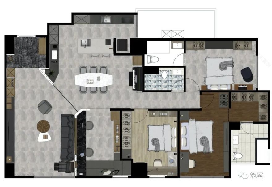 石木交织的自然宅,演绎空间韵律-30