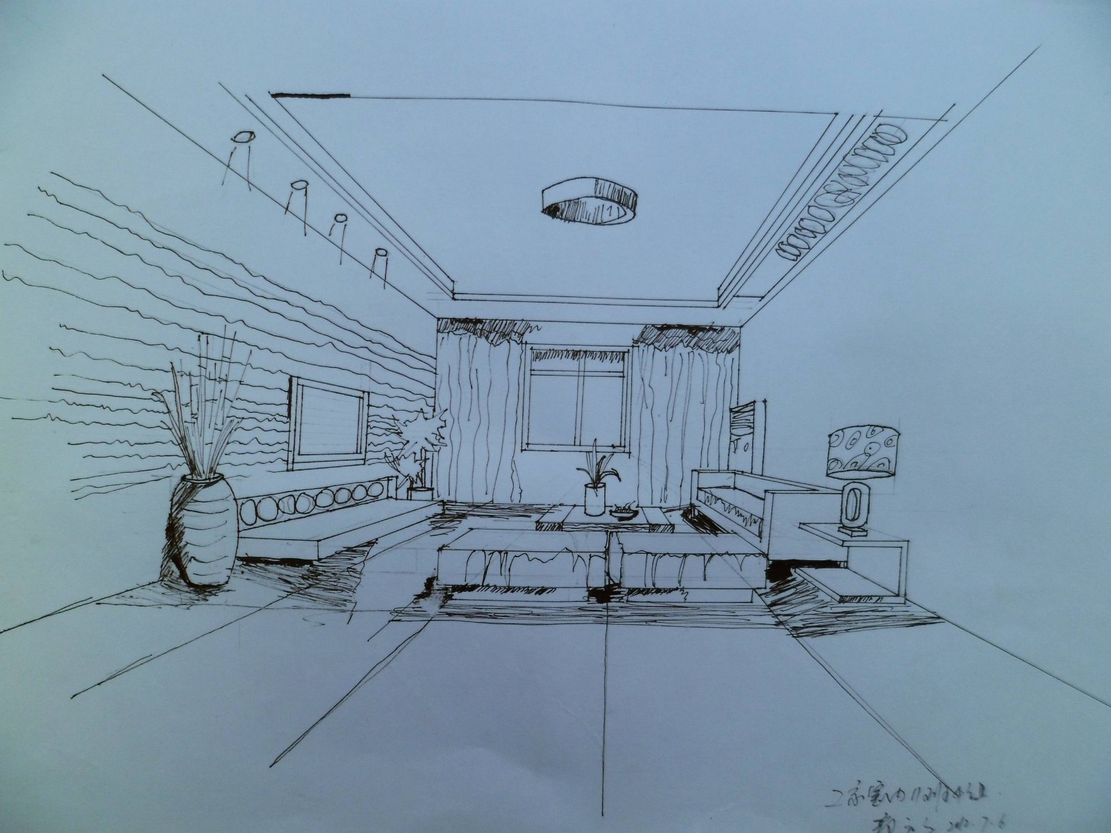 WYD+无影——几年前在特训营的手绘线稿空间-4