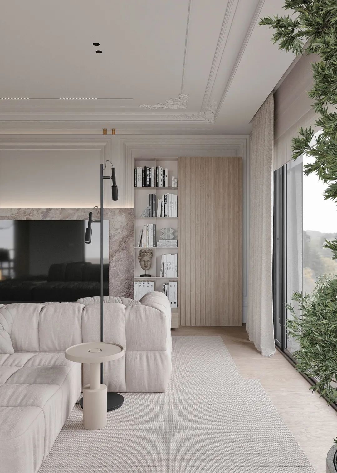 巴塞罗那现代轻法式住宅丨西班牙巴塞罗那丨Alex Tolkachev-6