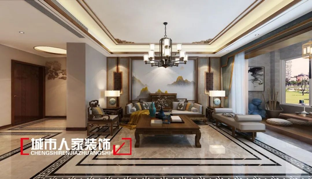 儒雅东方韵中式风情家装丨城市人家-10