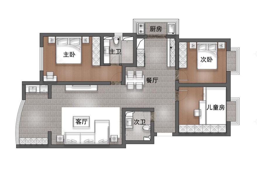 北京夫妻 105㎡现代简约之家丨中国北京-53