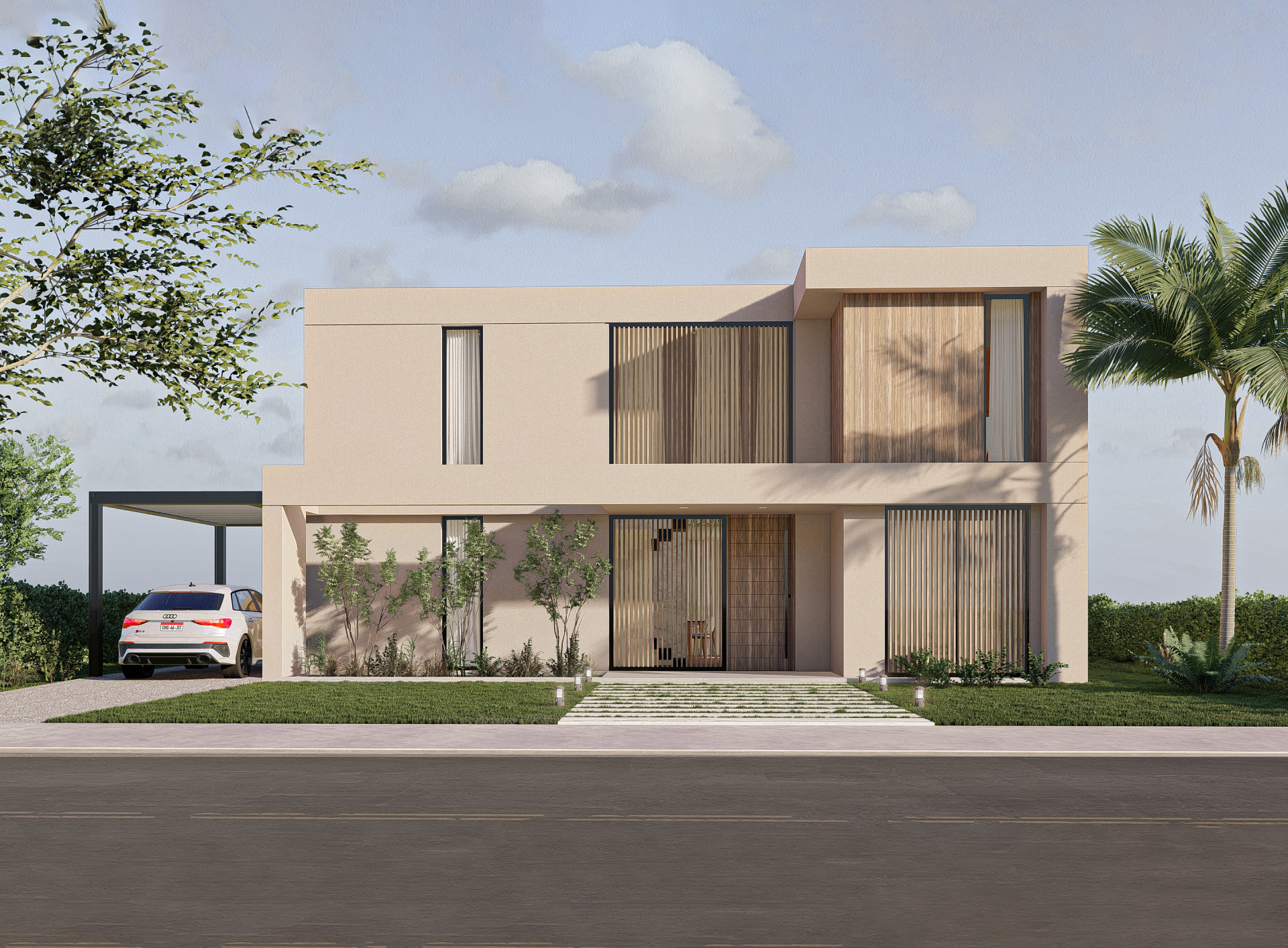 ARQUITECTURA - FACHADAS RENDERS 小别墅-9