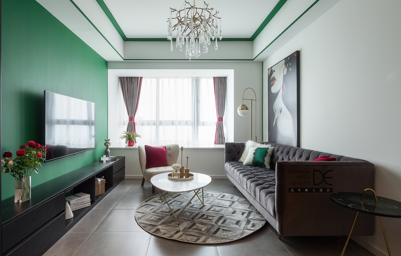 绿色轻奢,复古怀旧的精致空间-23