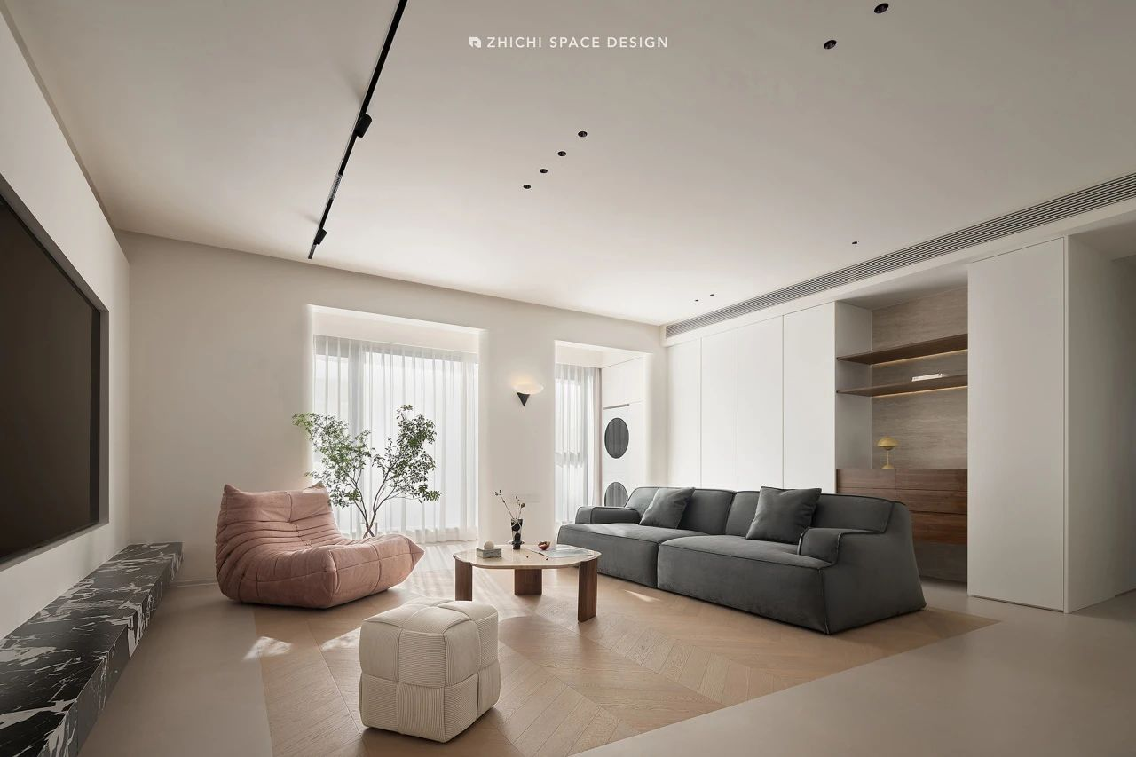 湖北中交越秀知园 128㎡温柔质感丨中国湖北丨武汉咫尺空间设计-8