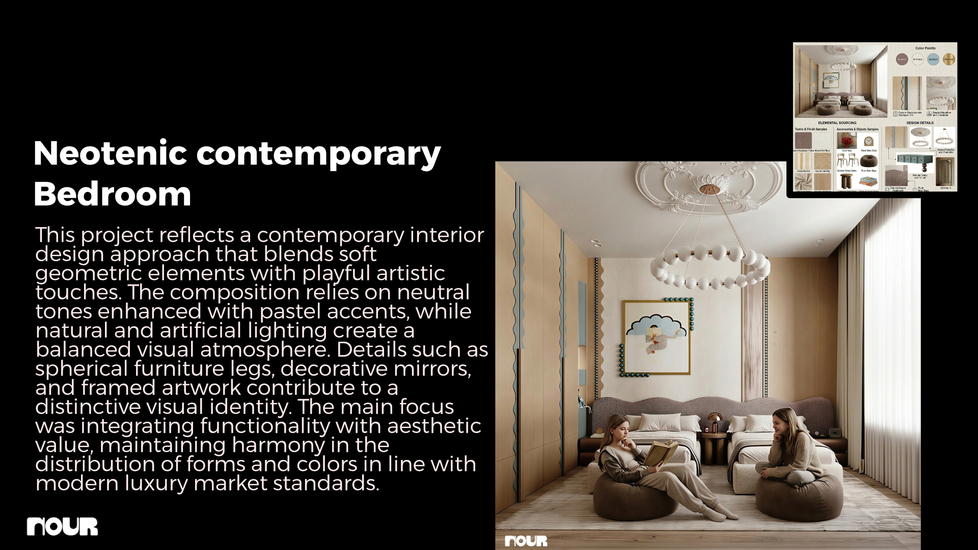 具有幼态持续特征的现代卧室丨Nourhan Emad-5