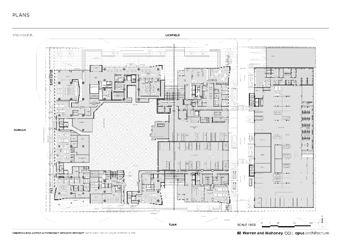克赖斯特彻奇司法和紧急事务管理园区，新西兰 / Warren and Mahony + Cox Architecture +WSP Group-80