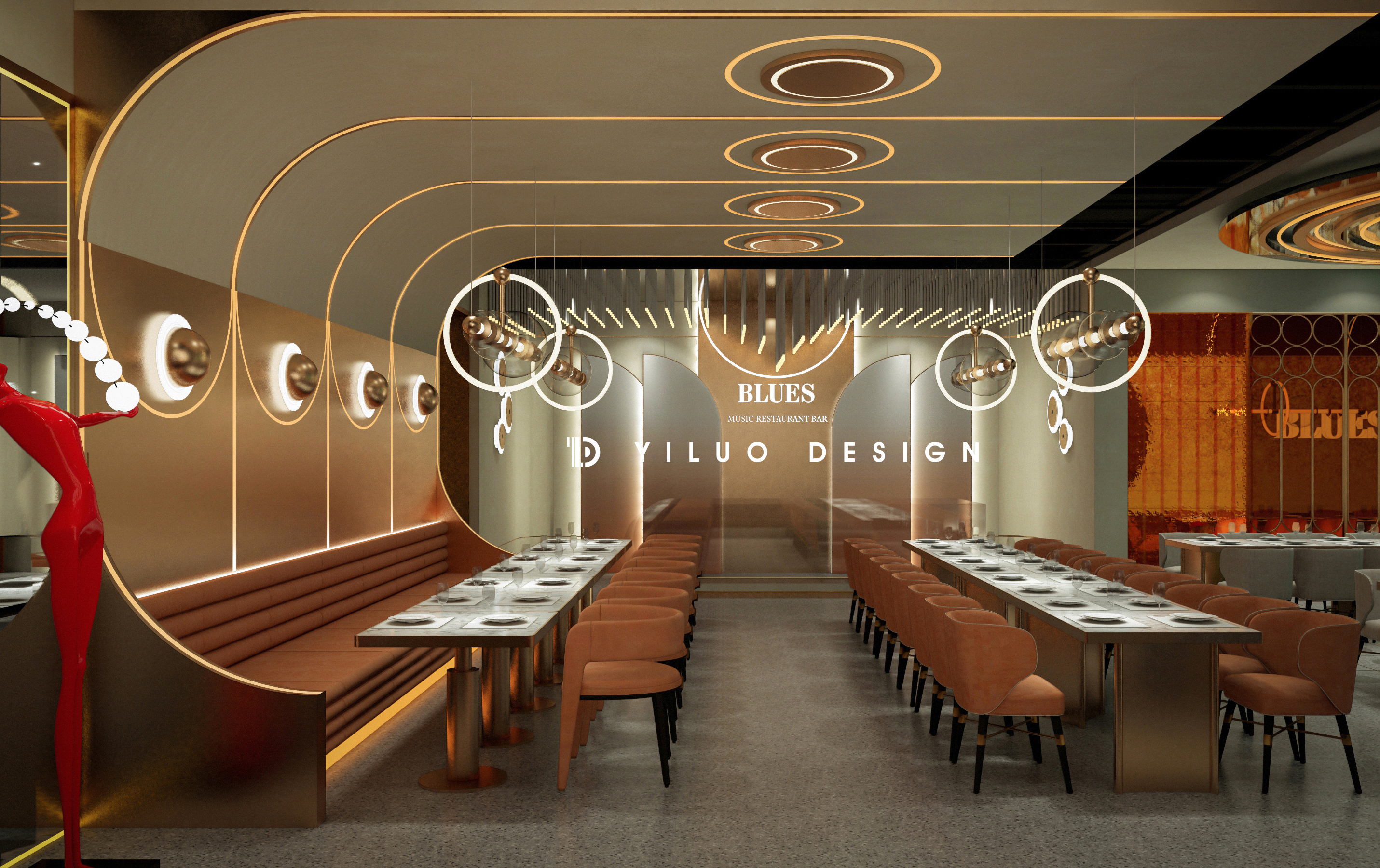 BLUES 音乐餐吧空间形象设计丨中国杭州丨YLD STUDIO-8