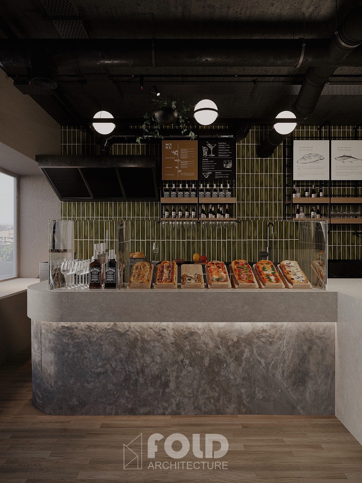 Warm Industrial Restaurant Concept-9