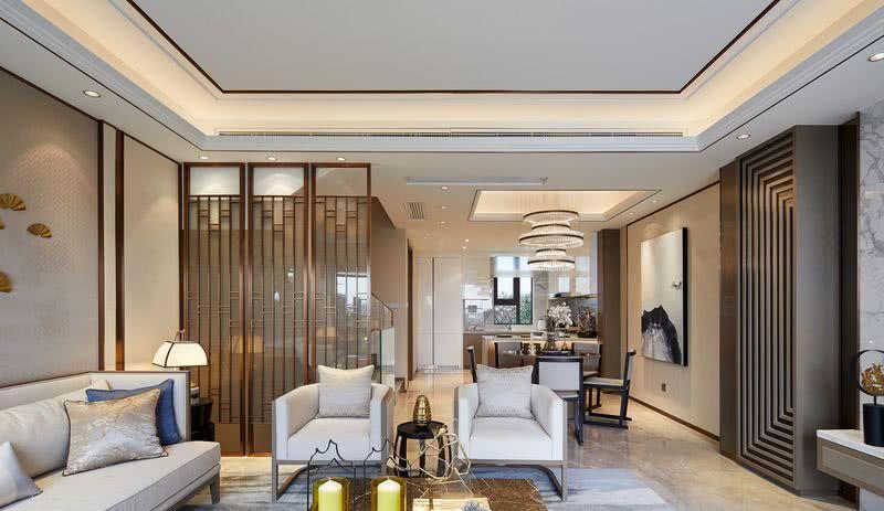 苏州路劲燕江澜现代中式样板间-3